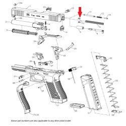 Glock Kapturki oporowe sprężyny iglicy, MARITIM, 9x19mm