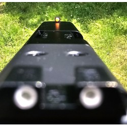 Zmodyfikowana Muszka Glock stal. GMS 4.1+9.1 Oranż Fotoluminescencyjna