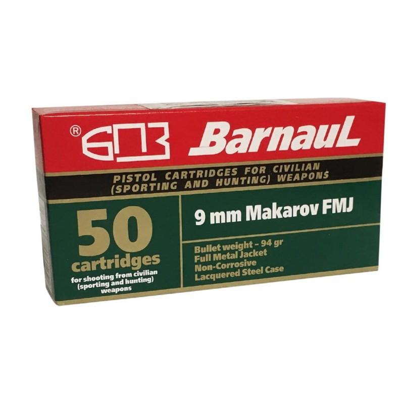 Amunicja Barnaul kal 9x18mm Makarov FMJ 6,1g. 50 szt.