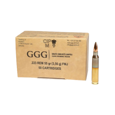 Amunicja GGG kal .223 REM FMJ 3,56g. 50 szt.