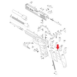 H&K / Prawa Nakładka na chwyt HK P30, P30L - Rozmiar L