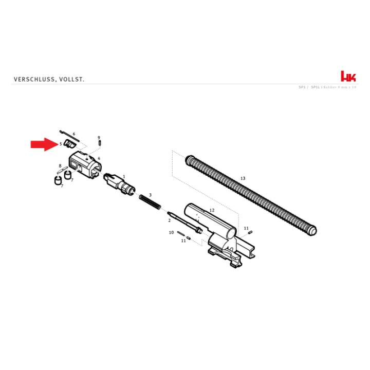 Pazur wyciągu do H&K MP5, MP5K & SP5/K