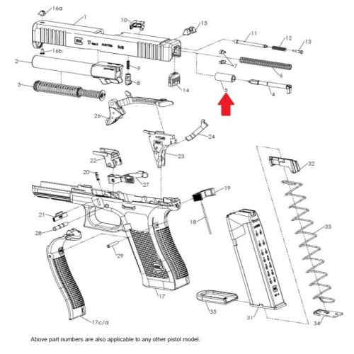 Glock Tulejka dystansowa, Standard