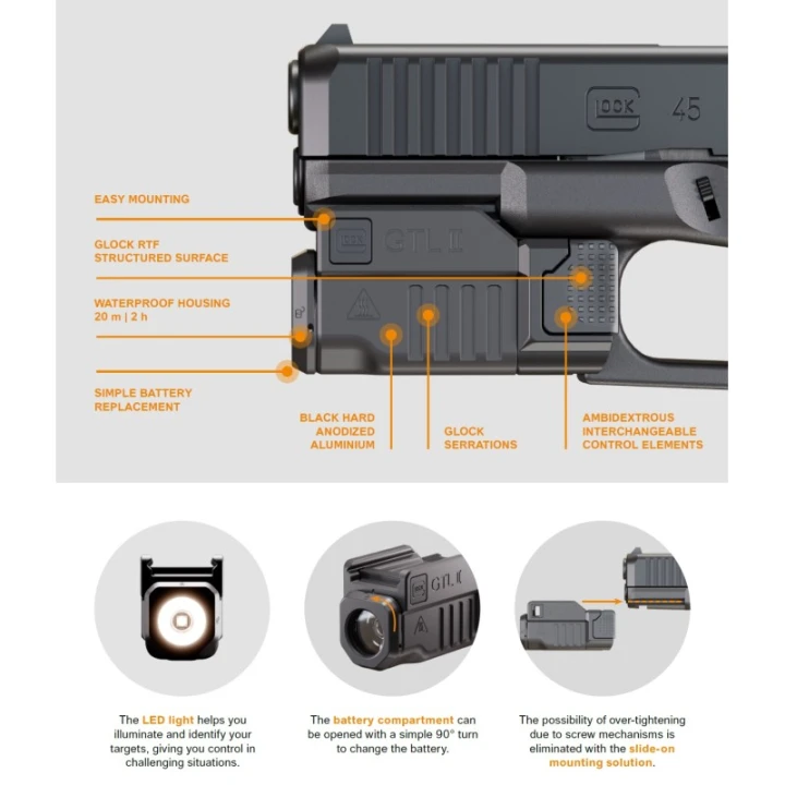 GLOCK TACTICAL LIGHT II / Latarka GTL II LED