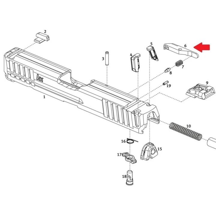 H&K / Pazur wyciągu Seria P / P2000, P30, SFP9, SFP9 A1