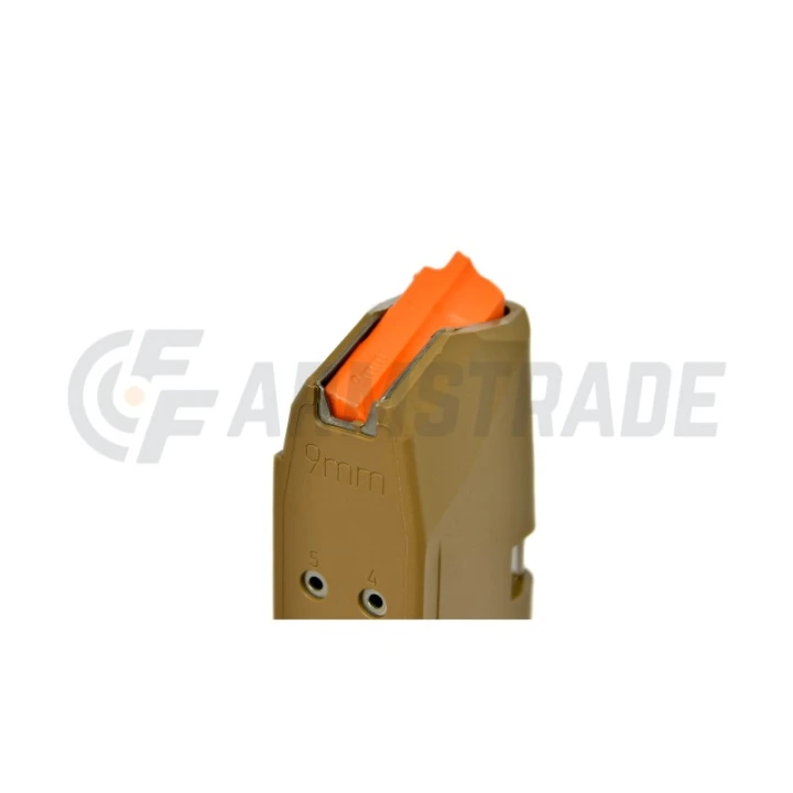 Magazynek / G17, 17 naboje Coyote, do GLOCK w kal. 9x19mm oranże