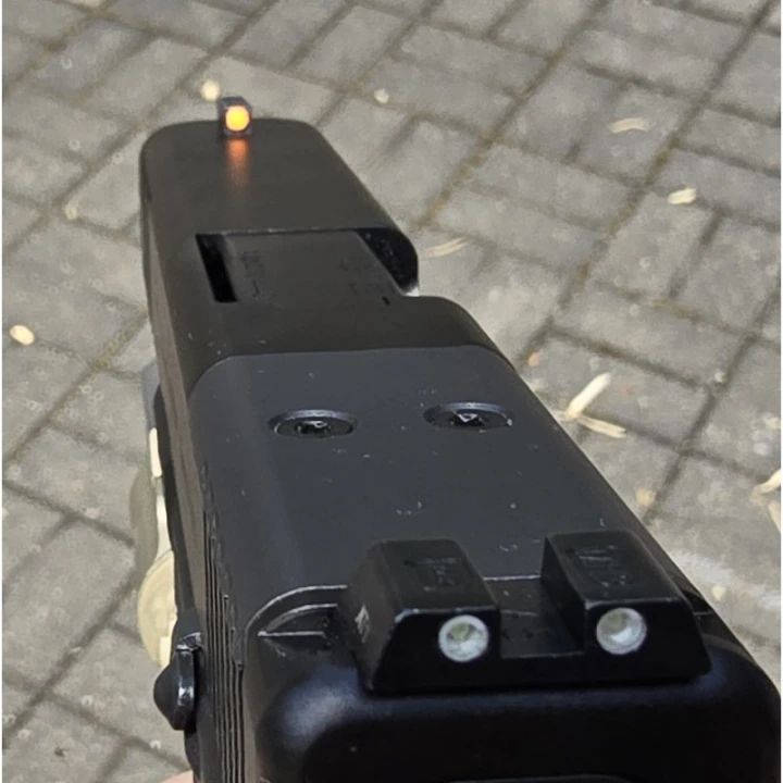 Zmodyfikowana Muszka Glock stal. GMS 4.1+9.1 Oranż Fotoluminescencyjna