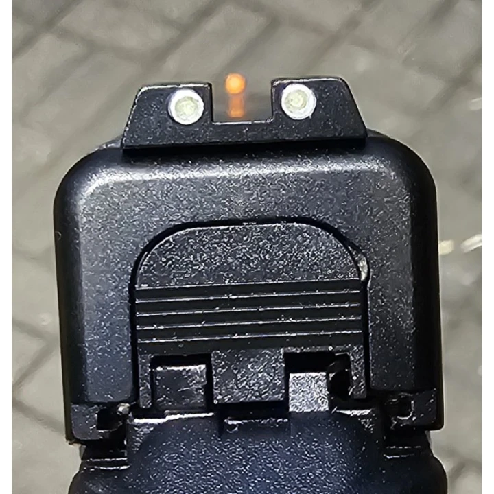 Zmodyfikowana Muszka Glock stal. GMS 4.1+9.1 Oranż Fotoluminescencyjna