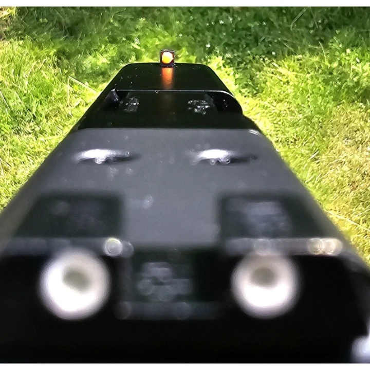 Zmodyfikowana Muszka Glock stal. GMS 4.1+9.1 Oranż Fotoluminescencyjna
