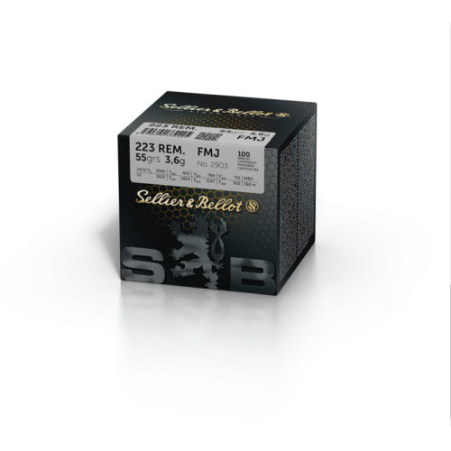 Amunicja S&B kal .223 Remington FMJ 3,6g. 100 szt.