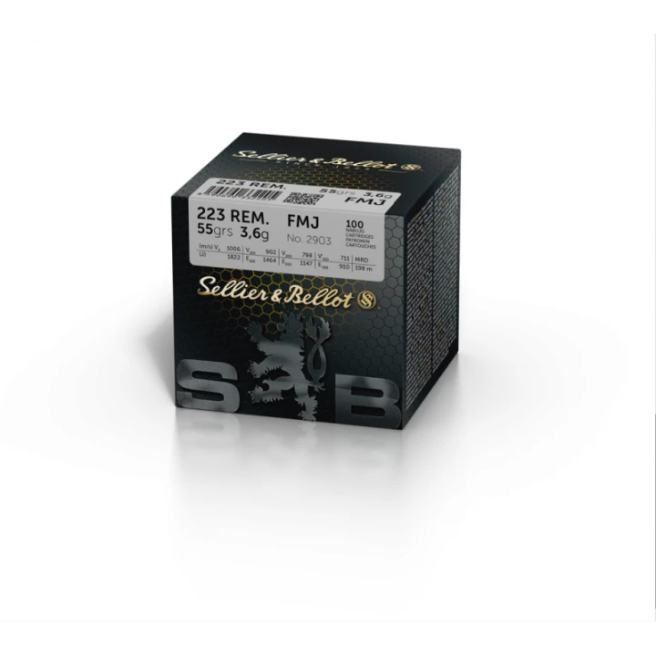 Amunicja S&B kal .223 Remington FMJ 3,6g. 100 szt.