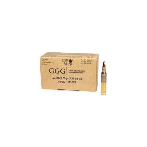 Amunicja GGG kal .223 REM FMJ 3,56g. 50 szt.