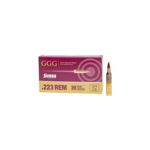 Amunicja GGG kal .223 REM Sierra HPBT 4,99g. 20 szt.
