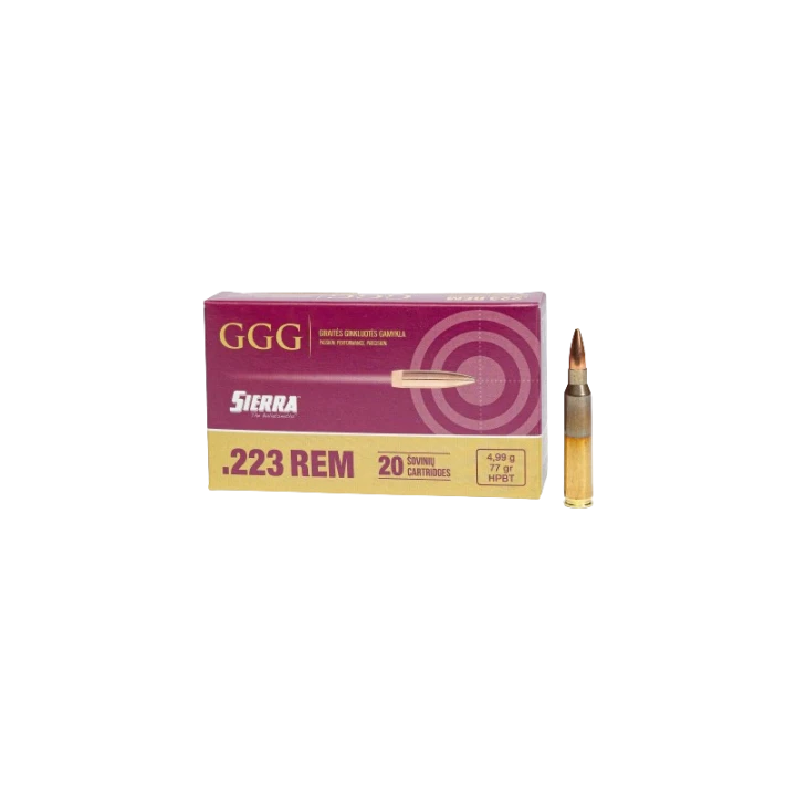 Amunicja GGG kal .223 REM Sierra HPBT 4,99g. 20 szt.