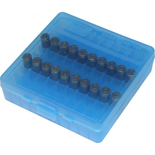 Pudełko na amunicję krótką P-100-45-24 MTM (100szt,45ACP,40SW...) niebieskie