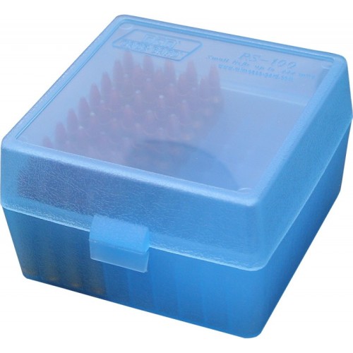 Pudełko na amunicję kulową RS-100-24 MTM (100szt, 223R...) niebieskie
