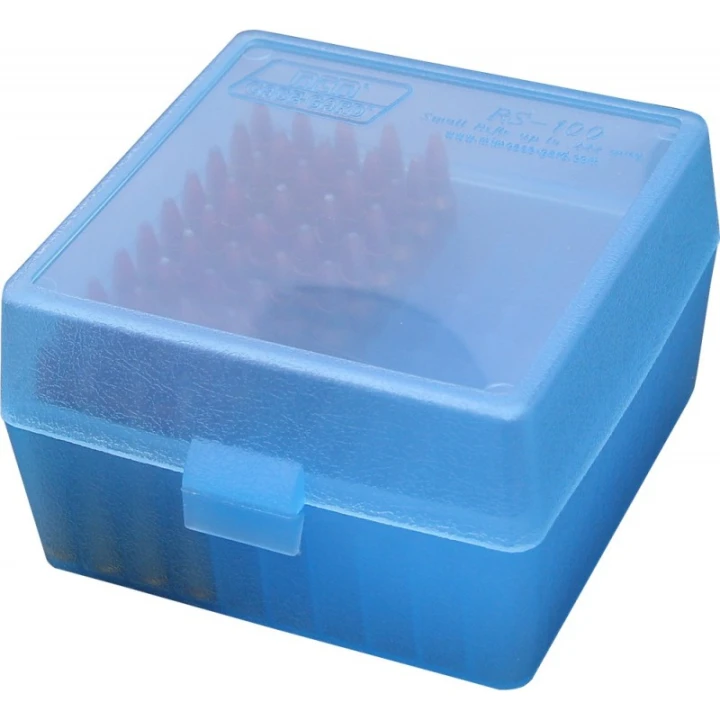 Pudełko na amunicję kulową RS-100-24 MTM (100szt, 223R...) niebieskie