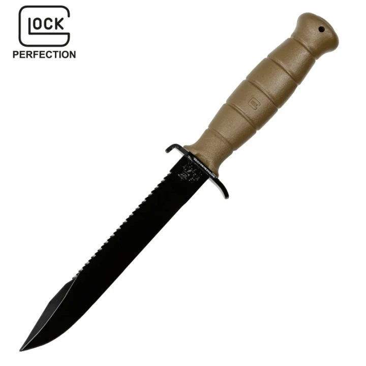 Nóż wojskowy/Feldmesser Glock FM81, Flat Dark Earth z piłą