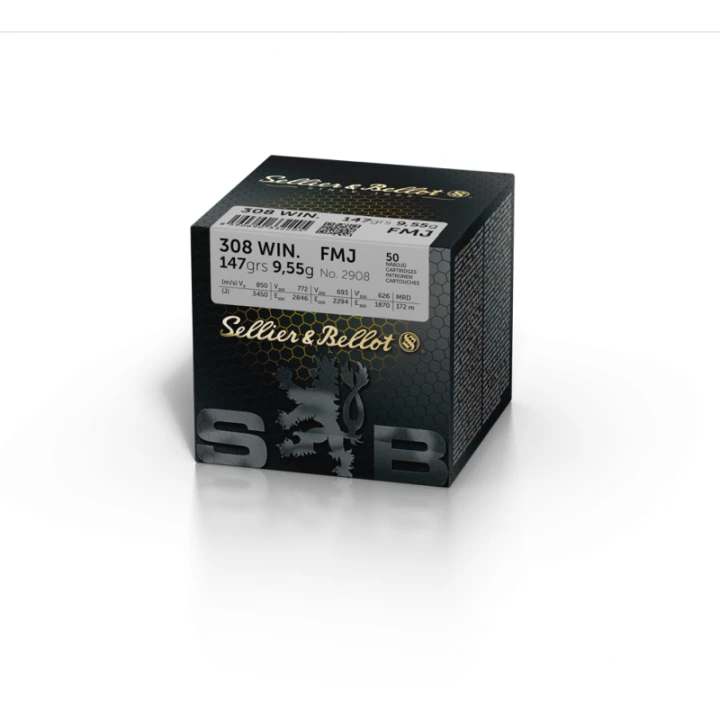 Amunicja S&B kal .308 WIN FMJ 9,55g. 50 szt.