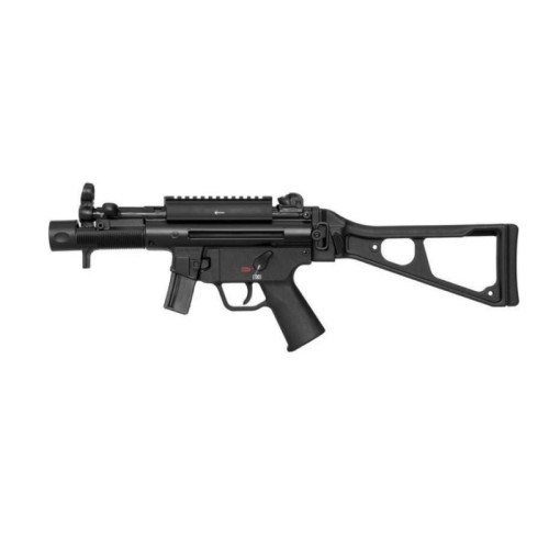 H&K SP5K 9x19mm z kolba składaną i adapter Picatinny, czarny