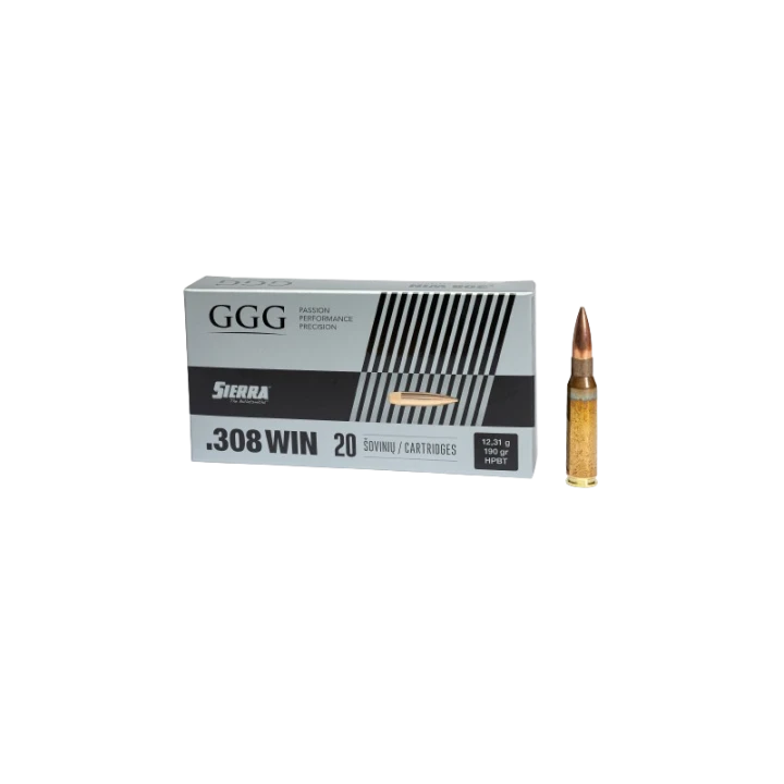 Amunicja GGG kal .308 WIN HPBT 12,31g. 20 szt. Sierra Match