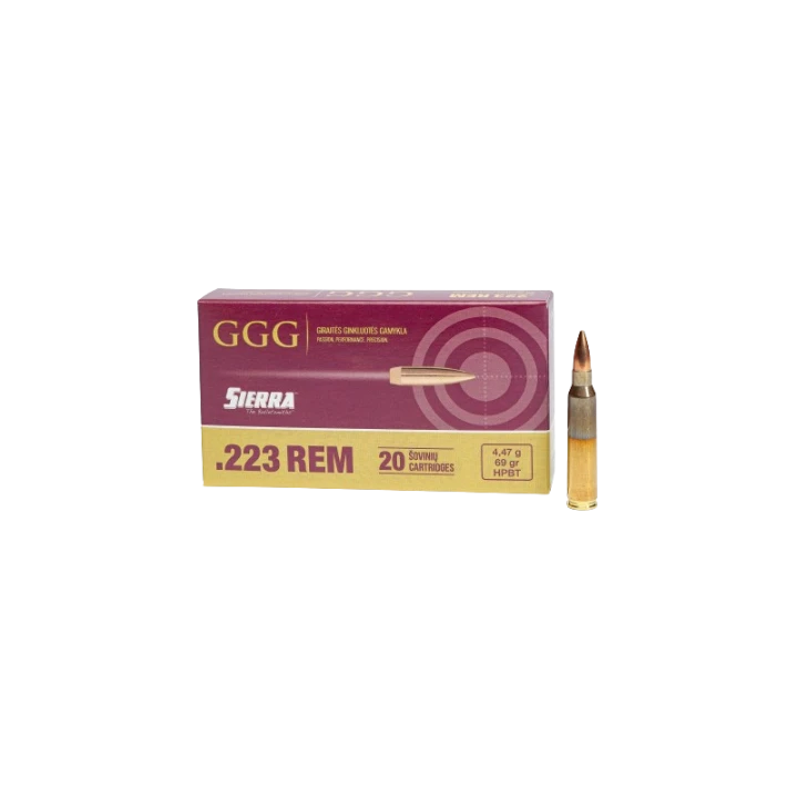Amunicja GGG kal .223 REM Sierra HPBT 4,47g. 20 szt.