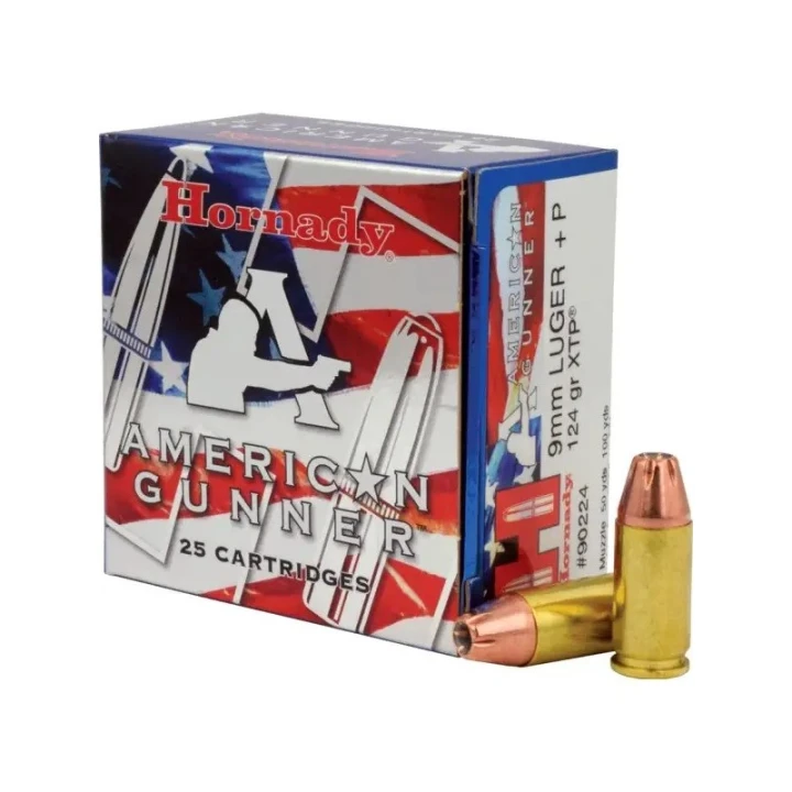 Amunicja Hornady kal.9mmLuger+P XTP American Gunner 124gr/8g (25szt) 90224