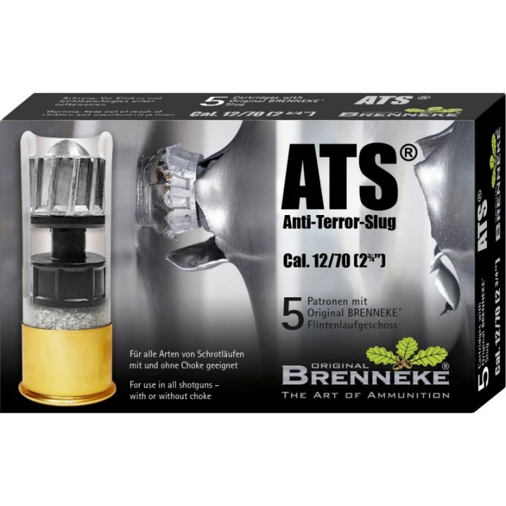 Amunicja Brenneke kal. 12/70 ATS AntiTerrorSlug (5szt) 27,5g 123840